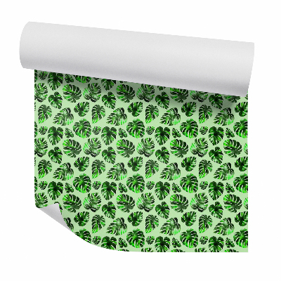 Tapeta Abstraktné listy monstery zelené