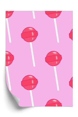 Tapeta Ružové lízanky