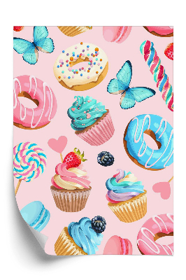 Tapeta Sladkosti motýliky