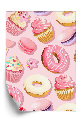 Tapeta Zmrzlinové šišky na ružovom pozadí