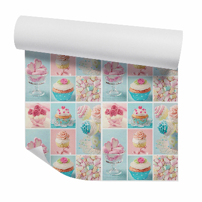 Tapeta na stenu Farebné cukríky a koláčiky