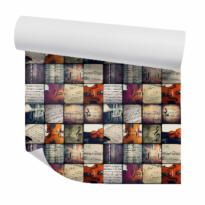 Tapeta Hudobné nástroje a noty