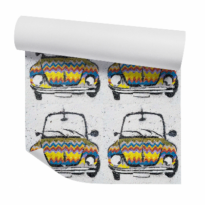 Tapeta Farebné hrby na betóne