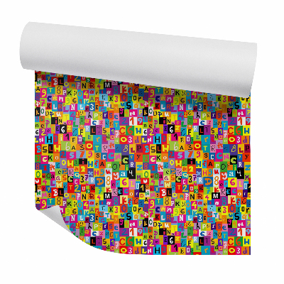 Tapeta Farebná zmes číslic a písmen
