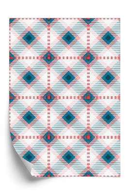 Tapeta Modrý károvaný vzor