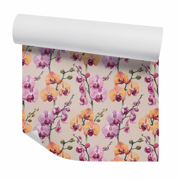 Tapeta Ružové a oranžové orchidey