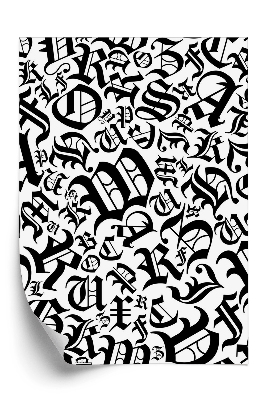 Tapeta Vzor abecedy v gotickom štýle