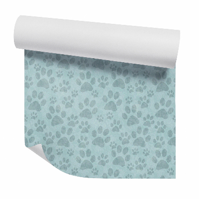 Tapeta na stenu Sivé labky na modrom pozadí