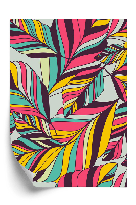 Tapeta Viacfarebné kreslené listy