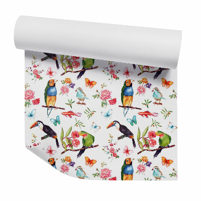 Tapeta na stenu Exotické vtáky na konároch