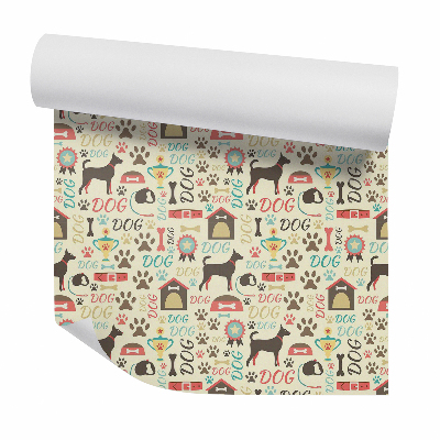 Tapeta Abstraktná psia búda s kosteným vodítkom