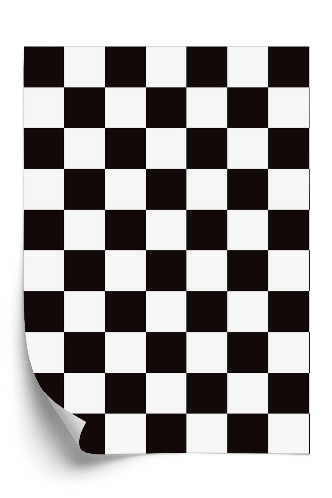 Tapeta Čiernobiely šachovnicový vzor