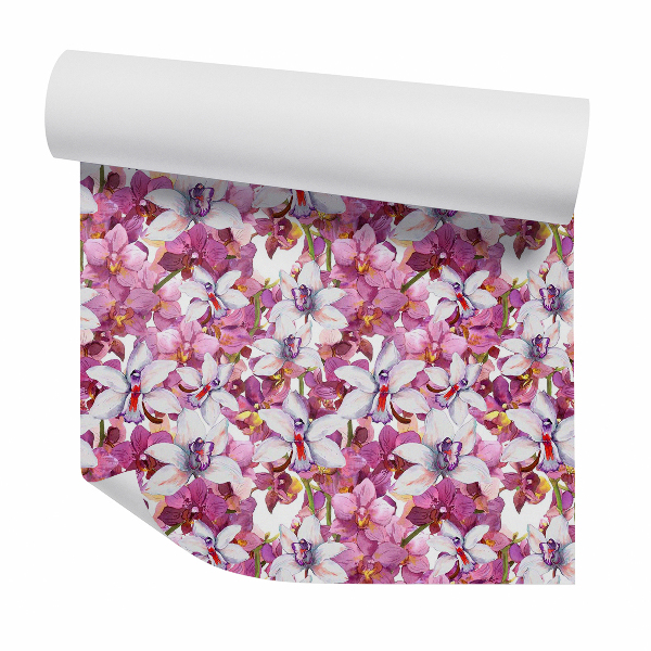 Tapeta Biele a ružové orchidey