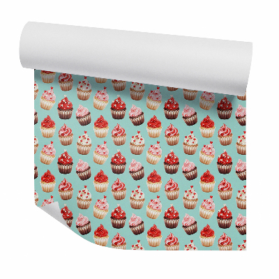 Tapeta na stenu Sladké koláčiky s posypanými srdiečkami