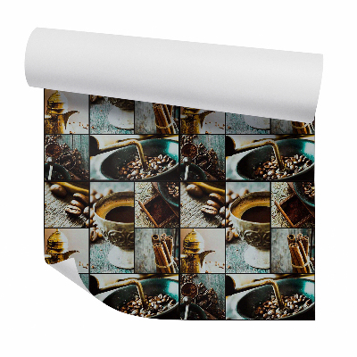 Tapeta Koláž z kávy so škoricou