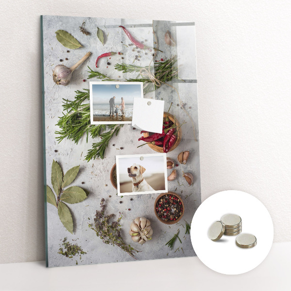 Detská magnetická tabuľa Aromatické bylinky
