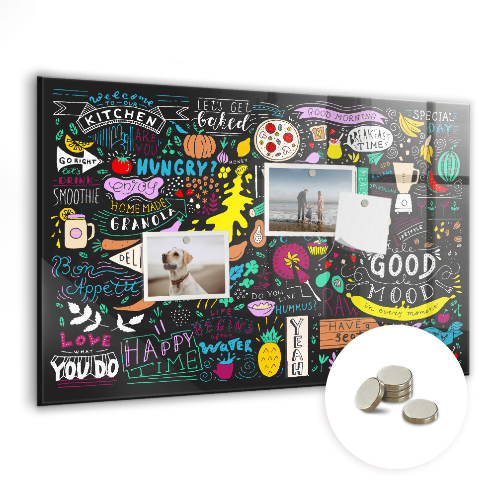 Magnetická tabuľa na magnetky Abstraktný nápis