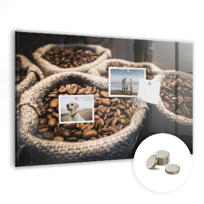 Tabuľa na magnetky Vrecká s kávou