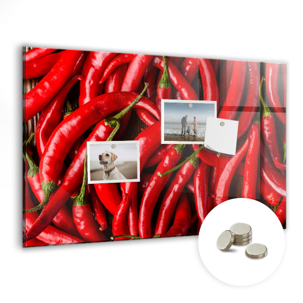 Detská magnetická tabuľa Pálivé chilli papričky