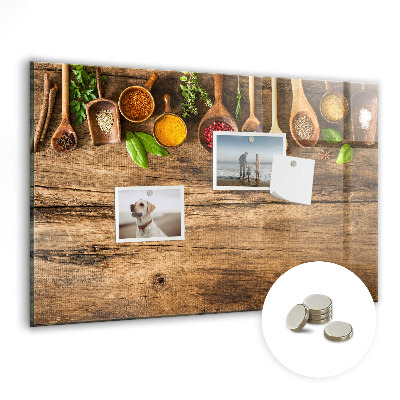 Magnetická tabuľa Korenie v lyžičkách