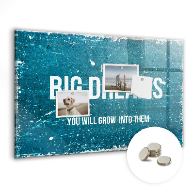 Magnetická tabuľa na stenu Veľké sny