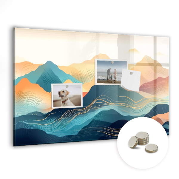 Magnetická tabuľa Minimalistická horská krajina