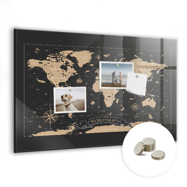 Tabuľa na magnetky Ročníková mapa sveta