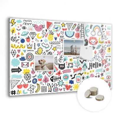 Tabuľa na magnetky Kreslené ilustrácie