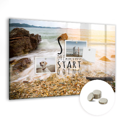 Magnetická tabuľa na magnetky Prestaňte snívať, začnite robiť