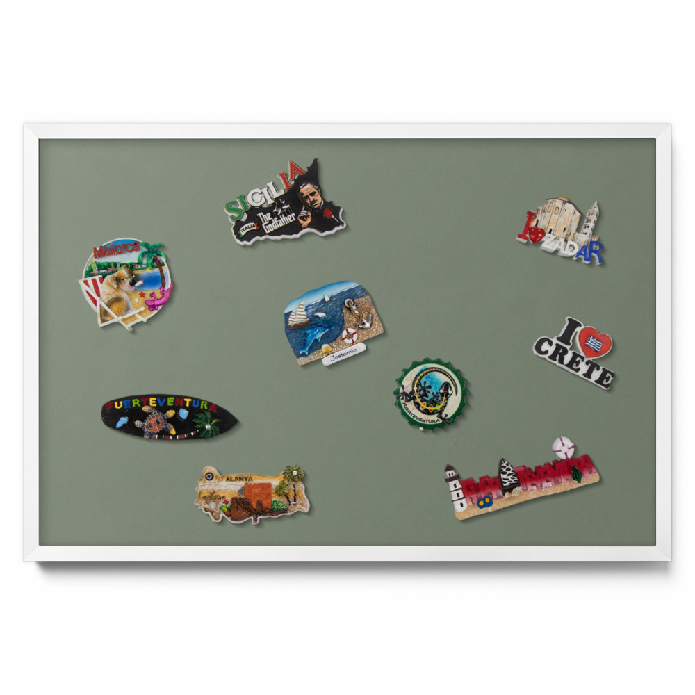 Olivová farba Magnetická tabuľa