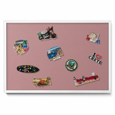 Pastelovo ružová farba Magneticka tabula na stenu