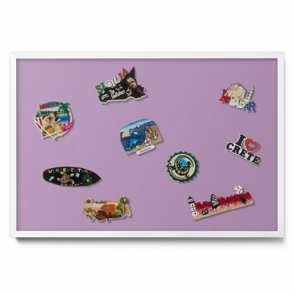 Pastelovo fialová farba Magnetická tabuľa