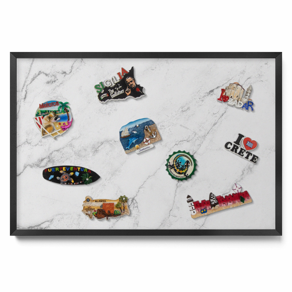 Magnetická tabuľa na magnetky Jemný svetlý mramor