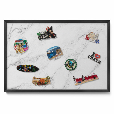 Jemný svetlý mramor Magnetická tabuľa na magnetky