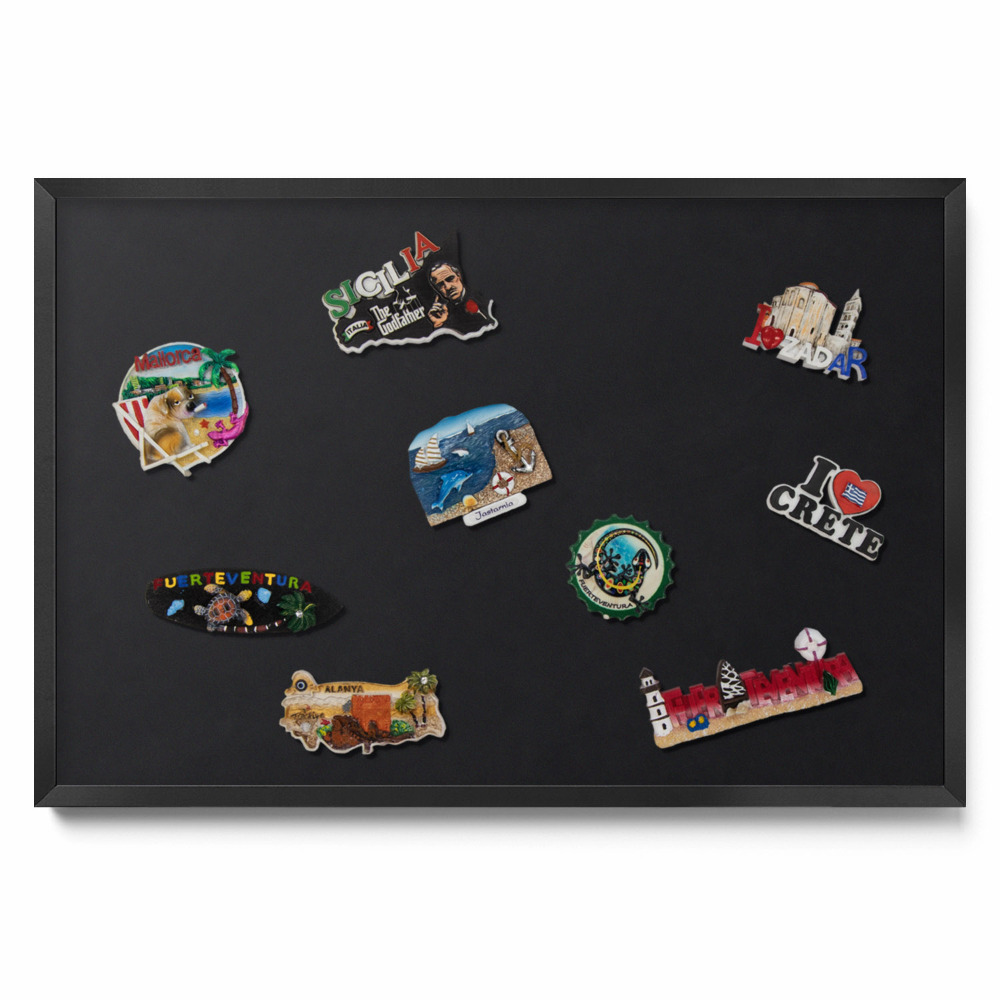 Čierna farba Magnetická tabuľa na magnetky