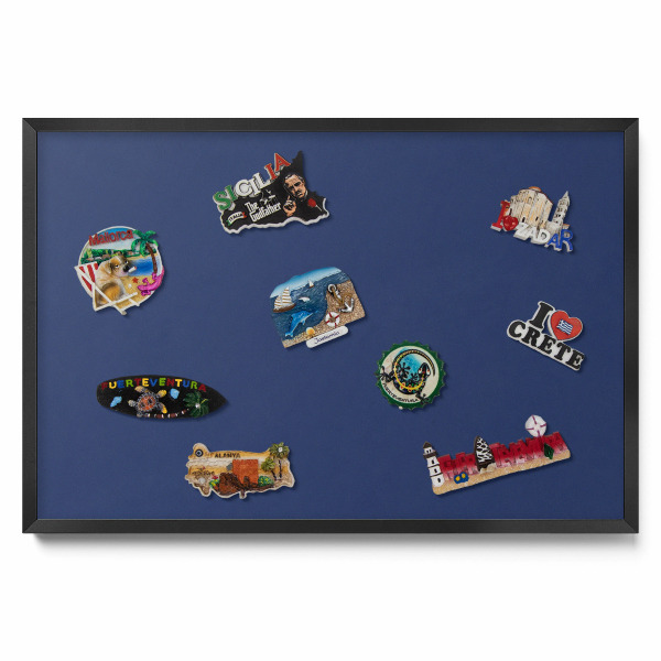 Tmavomodrá farba Magneticka tabula na stenu