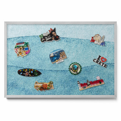 Akvarelové modré vlny Magnetická tabuľa na magnetky