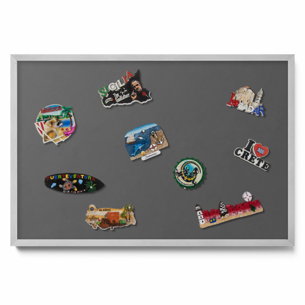 Magneticka tabula na stenu Farba tmavosivá