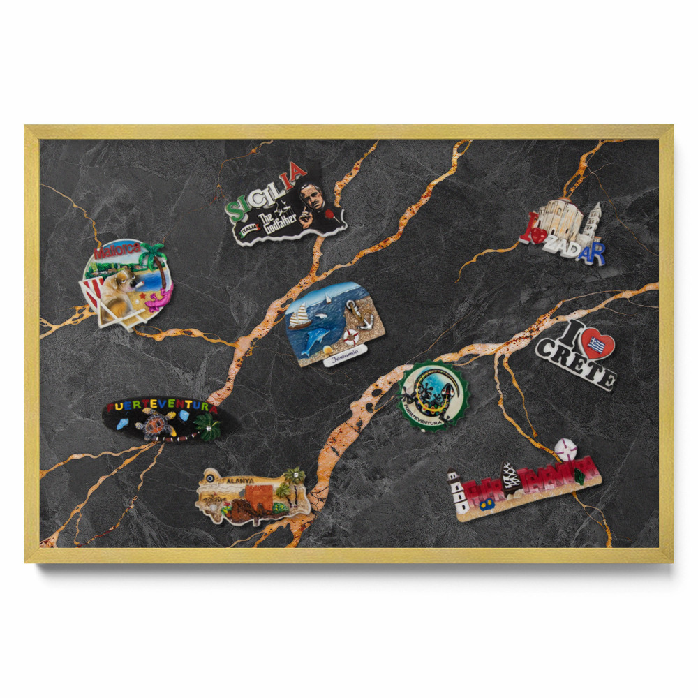 Magnetická tabuľa Zdobený tmavý mramor