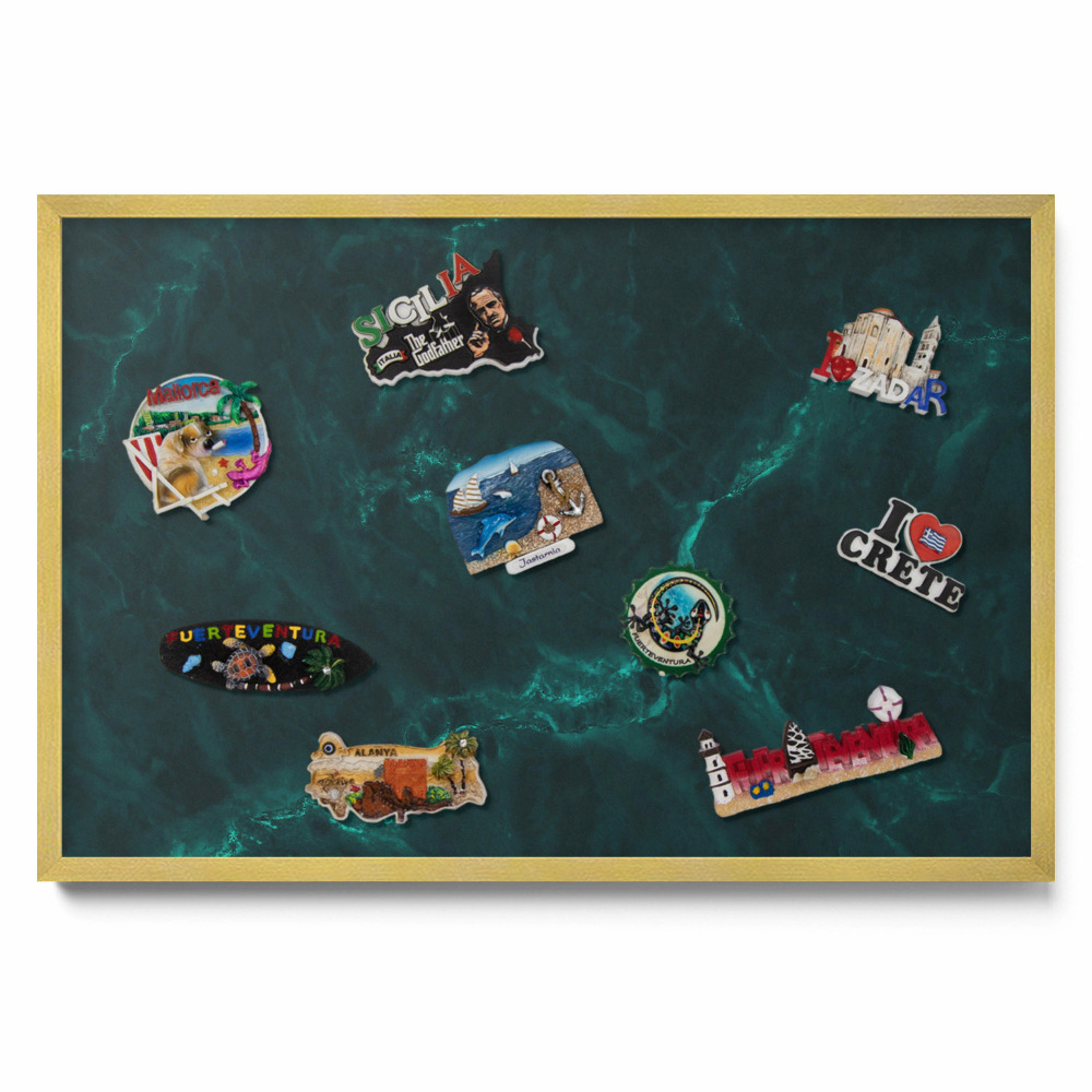 Magneticka tabula na stenu Fľaškovo zelený mramor