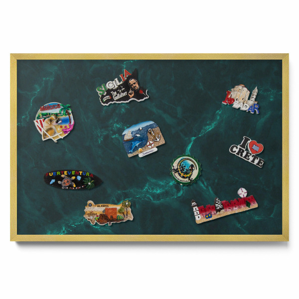 Fľaškovo zelený mramor Magneticka tabula na stenu