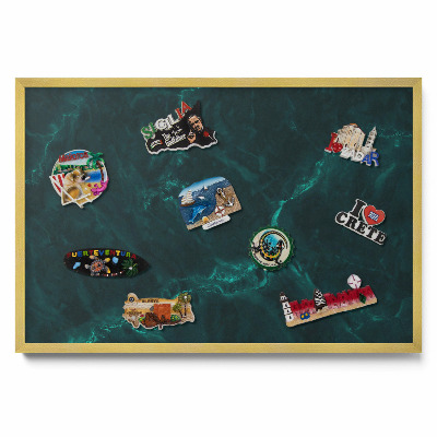 Magneticka tabula na stenu Fľaškovo zelený mramor