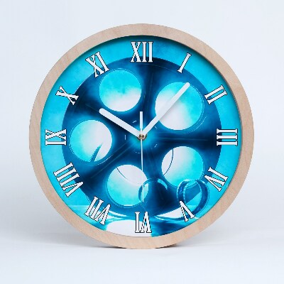 Drevené hodiny Filmový kotúč