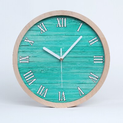 Nástenné drevené hodiny Zelené dosky