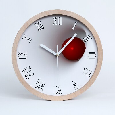 Drevené hodiny na stenu Abstraktná guľa