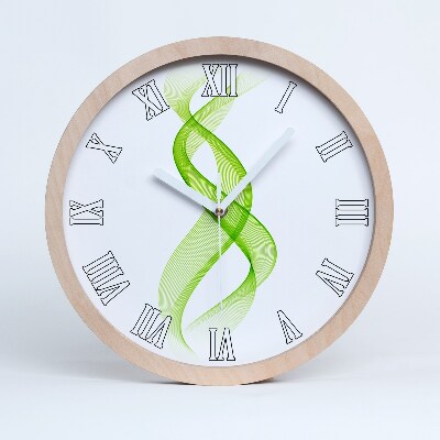 Drevené nástenné hodiny Farebné vlny