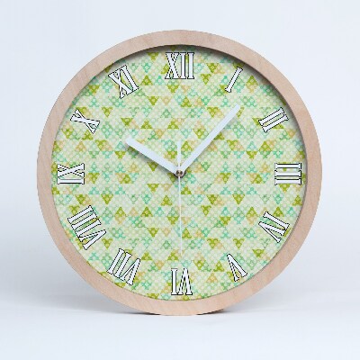 Nástenné drevené hodiny Geometrické pozadie
