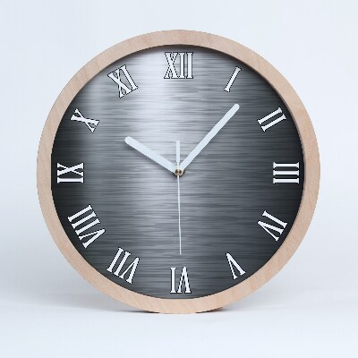 Nástenné drevené hodiny Kovové pozadie