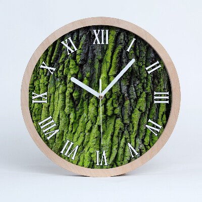 Nástenné drevené hodiny Kôra stromov