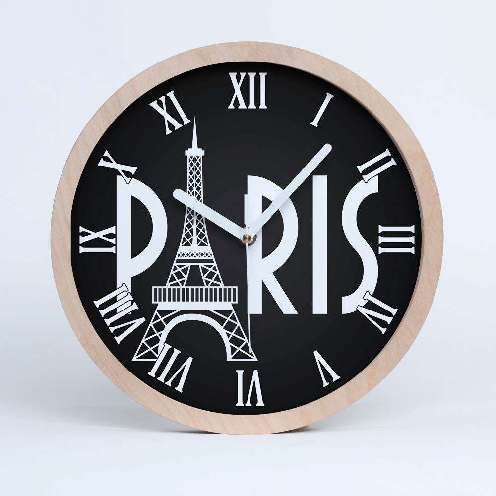 Drevené hodiny Paríž